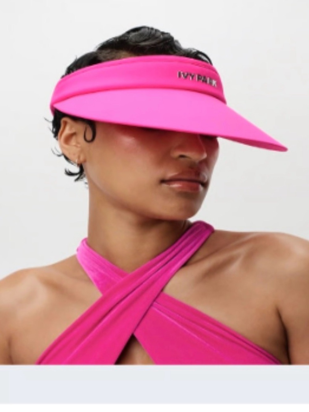 IVY PARK Neon Pink Sun Visor